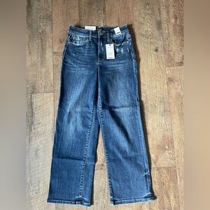 Judy Blue High Waist Wide Leg Dark Wash Jeans 3/26 NWT